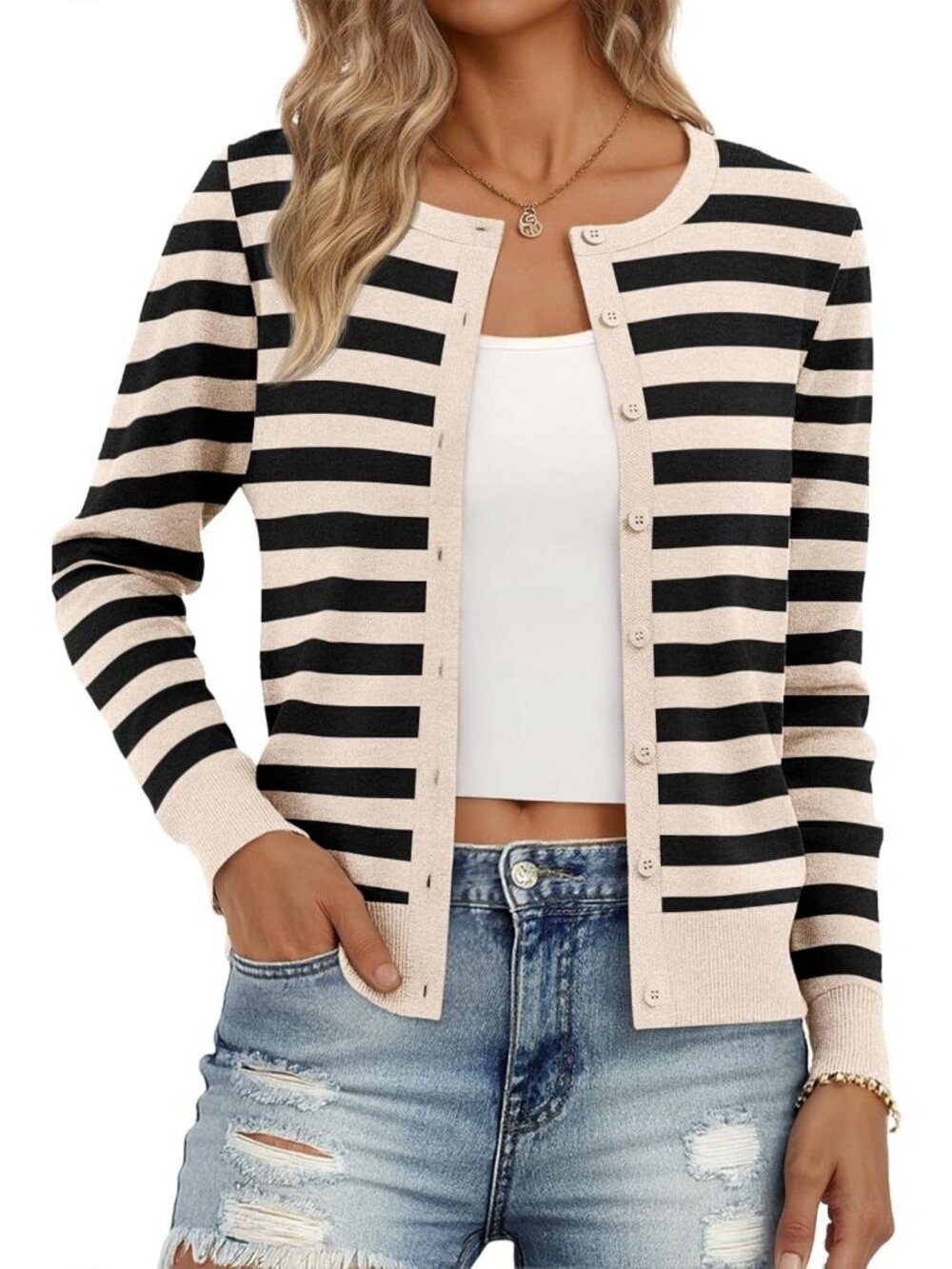 Chic Women's Lightweight Knit Cardigan - Trendy Layering Piece for All Seasons